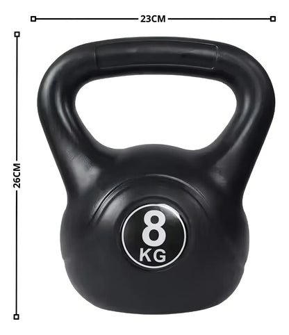 Pesa Rusa Kettlebell 8 kg – PVC Antideslizante para Crossfit y Fitness