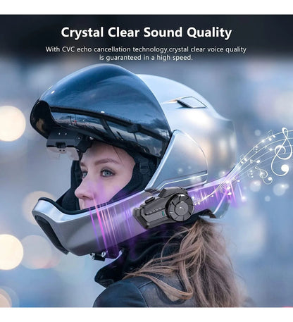 Intercomunicador Bluetooth Casco Moto | 70H Manos Libres Negro