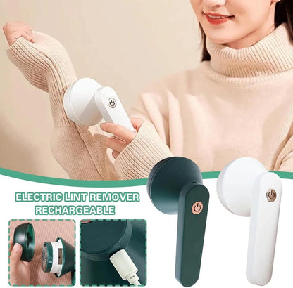 Quitapelusas Eléctrico Portátil | Recargable USB Ropa Tejidos Blanco
