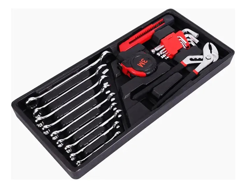 Set Caja Herramientas 168 Piezas Metálica con Dados, Llaves y Alicates