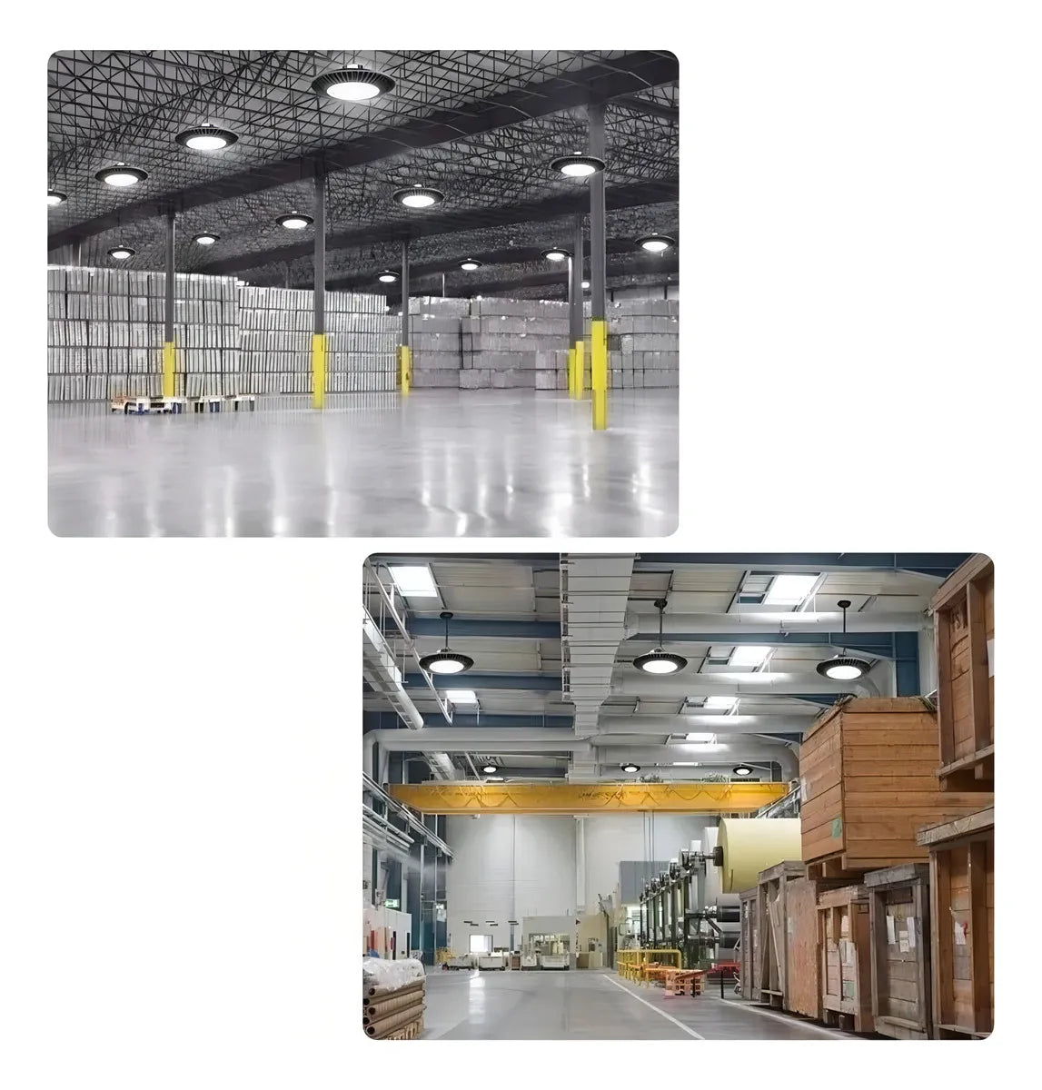 Campana LED UFO 200W Industrial IP65 Chip Epistar Luz Fría 40.000h