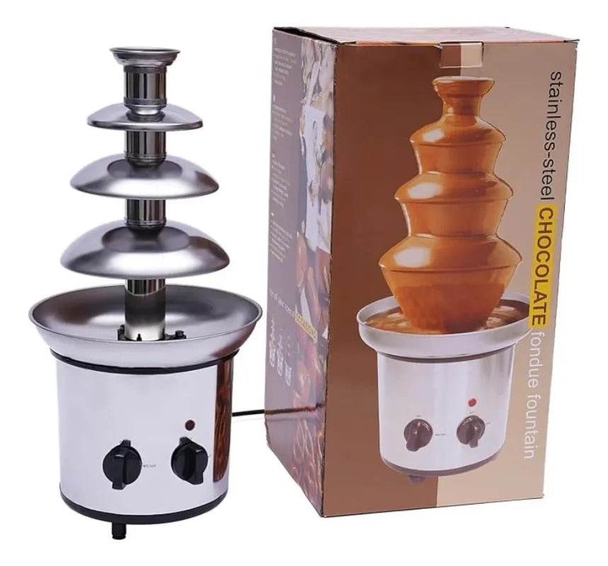 Fuente de Chocolate Fondue 4 Niveles – Acero Inoxidable