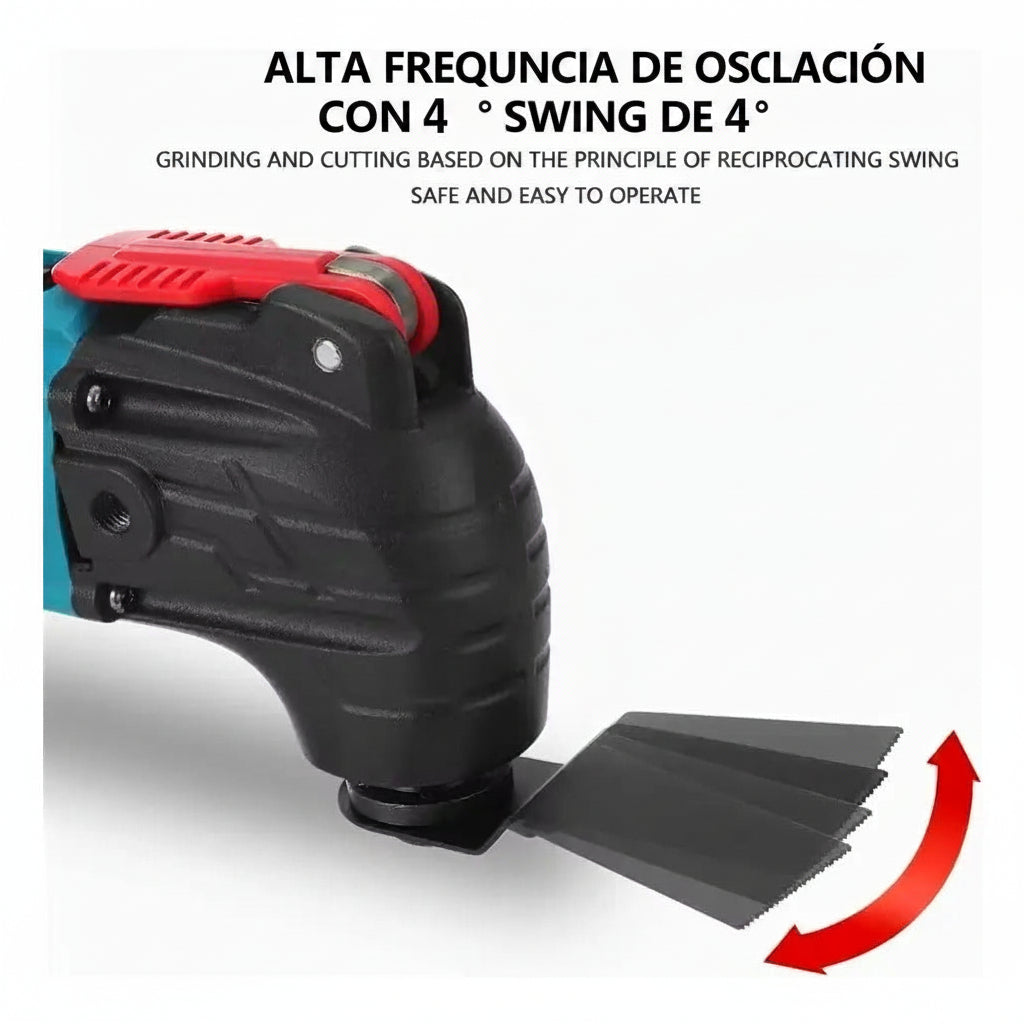 Herramienta Oscilante Multifunción 21V Inalámbrica – 170W con Accesorios Incluidos