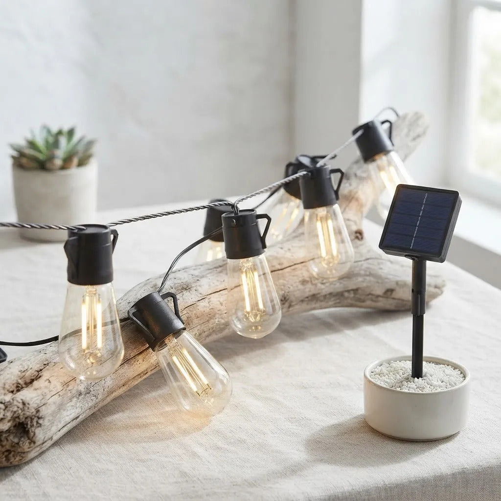 Guirnalda Solar LED Vintage 10 Metros – 10 Ampolletas