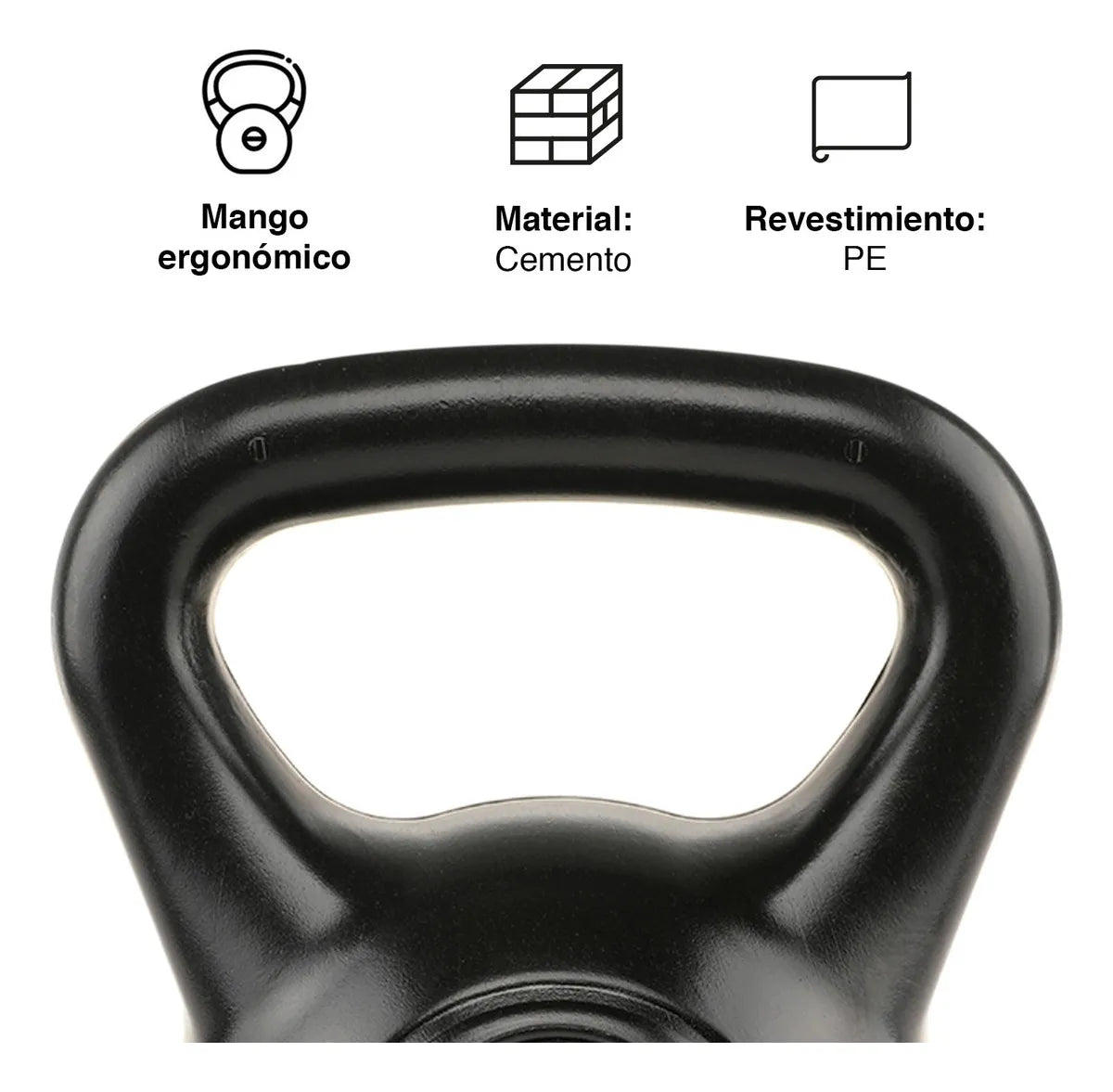 Pesa Rusa Kettlebell 18 kg – PVC Antideslizante para Crossfit de Élite