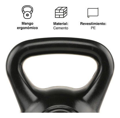 Pesa Rusa Kettlebell 18 kg – PVC Antideslizante para Crossfit de Élite