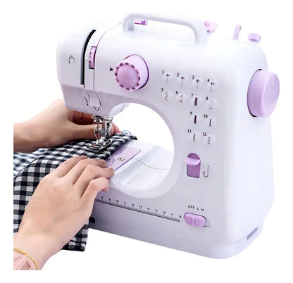 Mini Máquina de Coser Portátil SM-505L – 12 Puntadas, Ojal Automático y Luz LED