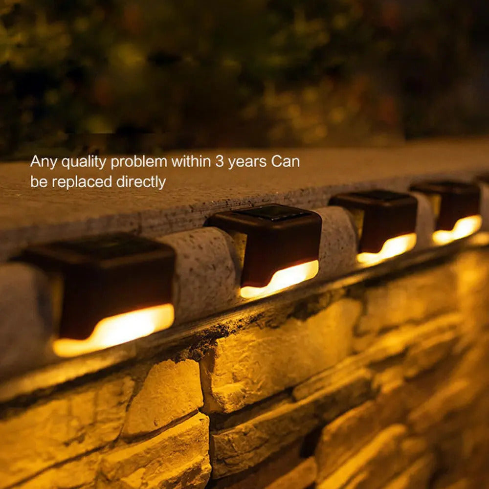 Luces Solares para Escalones x4 | LED Luz Blanca | Exterior IP65