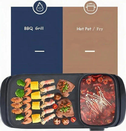 Asador Eléctrico 2 En 1 Plancha Y Grill Parrilla