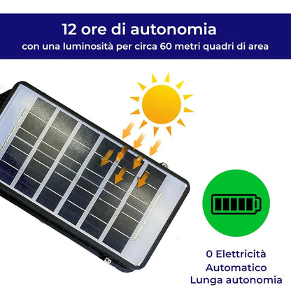 Foco Solar 3000w Alumbrado Publico Sensor + Control + Soporte