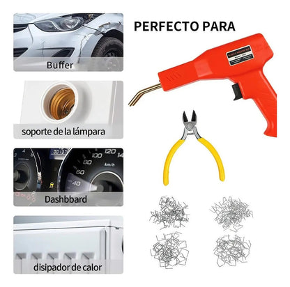Kit de Soldadora de Plástico Portátil con Grapas de Acero Inoxidable