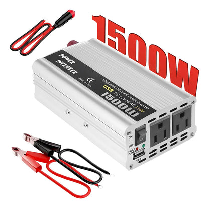 Inversor de Corriente para Auto 1500W 12V a 110V – Onda Modificada