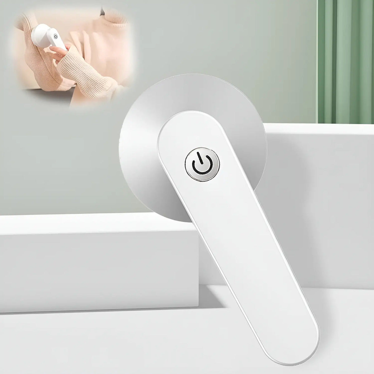 Quitapelusas Eléctrico Portátil | Recargable USB Ropa Tejidos Blanco