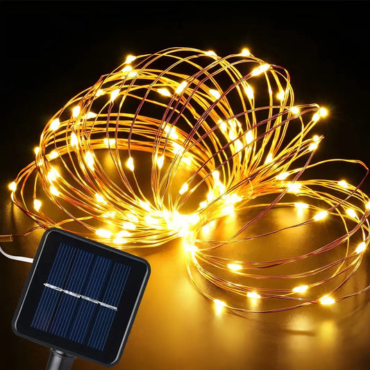 Guirnalda Solar LED Luces Hada 10m IP65 – Pack x3