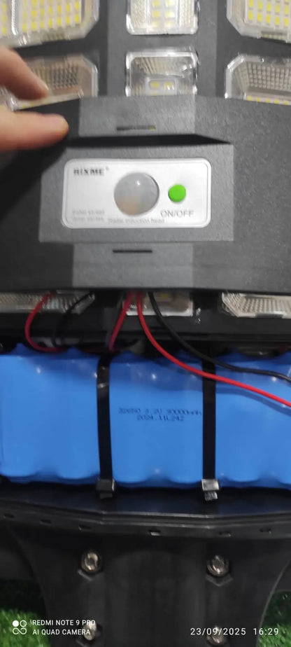 Foco Solar LED 6000w Exterior con Sensor y Control Remoto + Soporte
