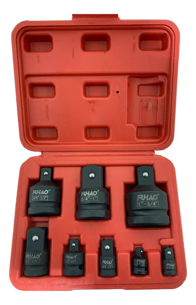 Set 8 Adaptadores de Dado para Llaves de Impacto 1/4" a 1" | Cromo Vanadio