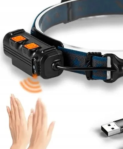Linterna Led Frontal De Cabeza Recargable con Sensor de mano