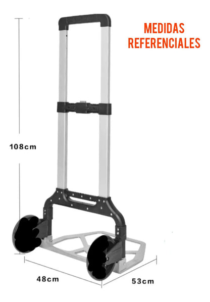 Carro De Aluminio Plegable Tipo Yegua Soporta Hasta 130 Kg. Resistente
