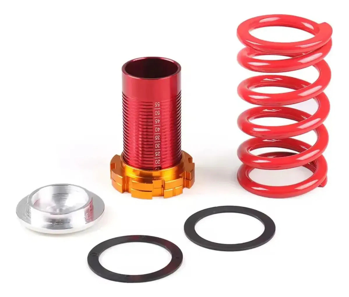 Kit x4 Espirales Regulables Coilover Universal | Suspensión Ajustable Tuning