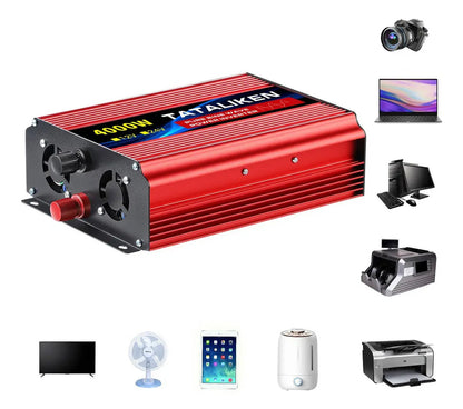 Inversor Onda Sinusoidal Pura 4000W 12V a 220V – 1200W Continuos, Eficiencia 93%