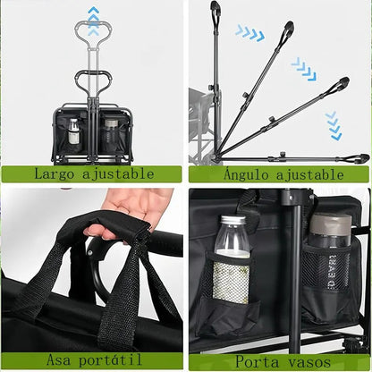 Carro Plegable Multifunción Camping Compras Transporte