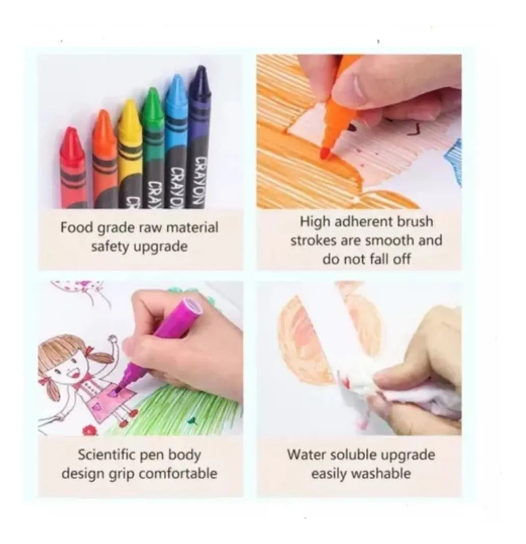 Set de Arte 180 Piezas – Kit Completo de Dibujo y Pintura