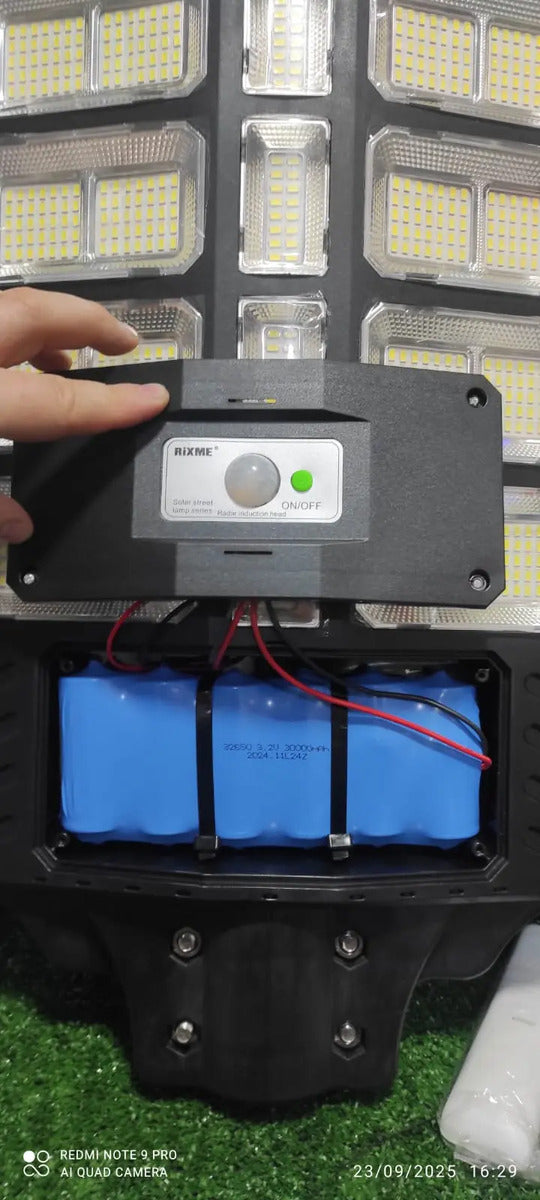 Foco Solar LED 6000w Exterior con Sensor y Control Remoto + Soporte