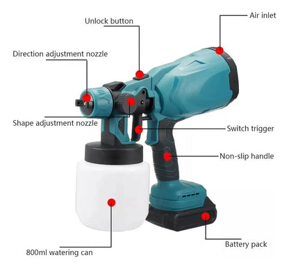 Pistola Para Pintar Inalambrica Pulverizadora Electrica 48v