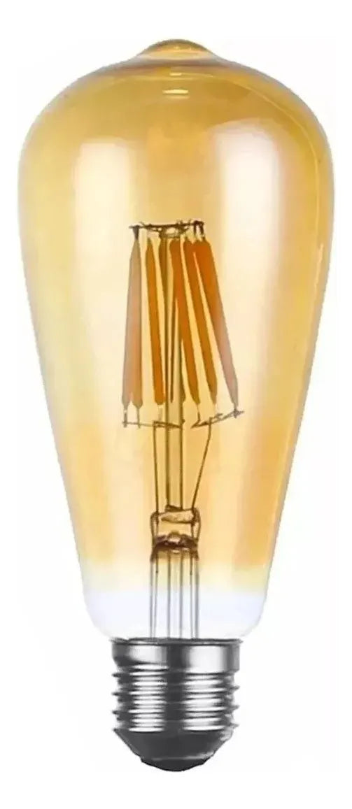 Pack 10 Ampolletas LED Filamento Edison Vintage 4W – Luz Cálida E27
