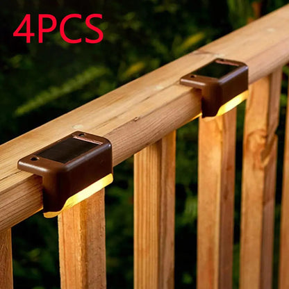 Luces Solares para Escalones x4 | LED Luz Blanca | Exterior IP65