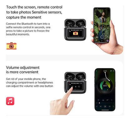 Audífonos Bluetooth TWS A9Pro – IPX6, Cancelación de Ruido, Estuche 500mAh, Siri/Google