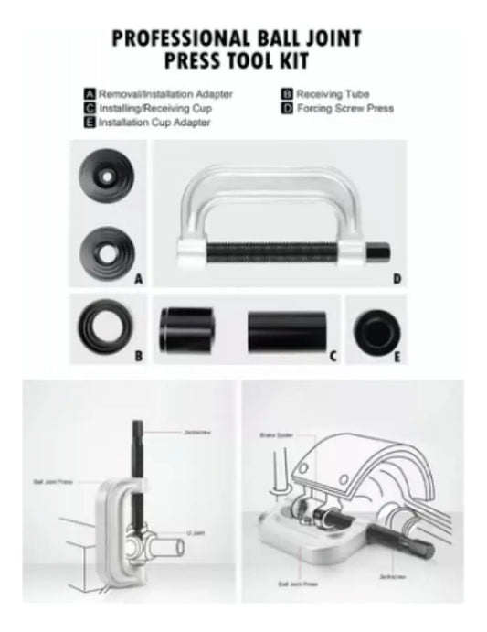 Kit Extractor de Rótulas 4 en 1 con Prensa C | 11 Piezas