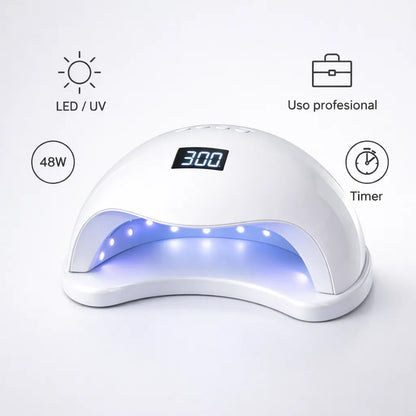 Lámpara Secadora de Uñas LED UV 48W – Manicure Profesional