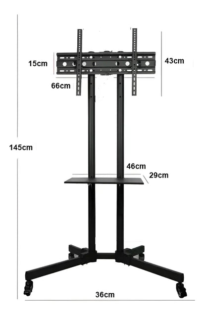 Soporte TV Base Pedestal con Ruedas 32" a 70" – Hasta 60 kg