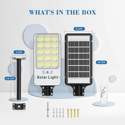 Foco Solar 3000w Alumbrado Publico Sensor + Control + Soporte