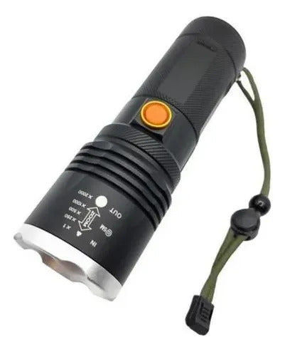 Linterna Táctica LED 20000 Lm Power Bank Zoom Type-C 1000m