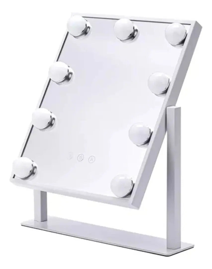 Espejo Tocador Maquillaje Profesional Led 9 Luces Usb 360°