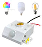 Pack 2 Soquetes Sensor Movimiento 360° Encendido Automatico