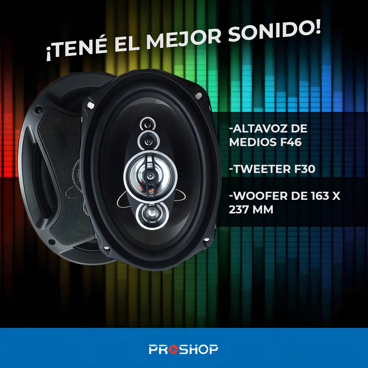 Parlantes para Auto 6x9" 800W | Pcinener TS-6972 | Sonido HIFI