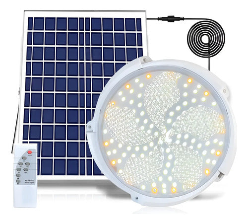 Lámpara LED Plafón Solar 200W Luz Blanca Fría Interior/Exterior