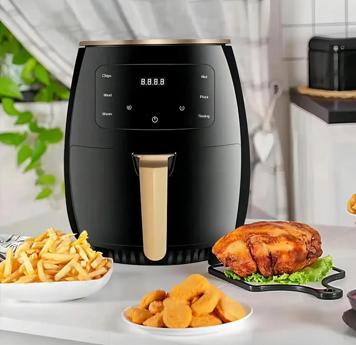 Freidora de Aire Digital 6L 2400W | Sin Aceite Silver Crest Negro