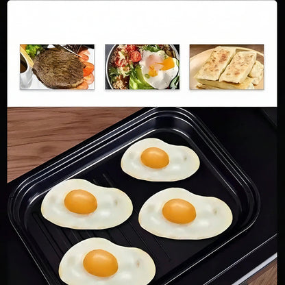 Estación de Desayuno 3 en 1 | Horno, Sartén y Cafetera 600ml