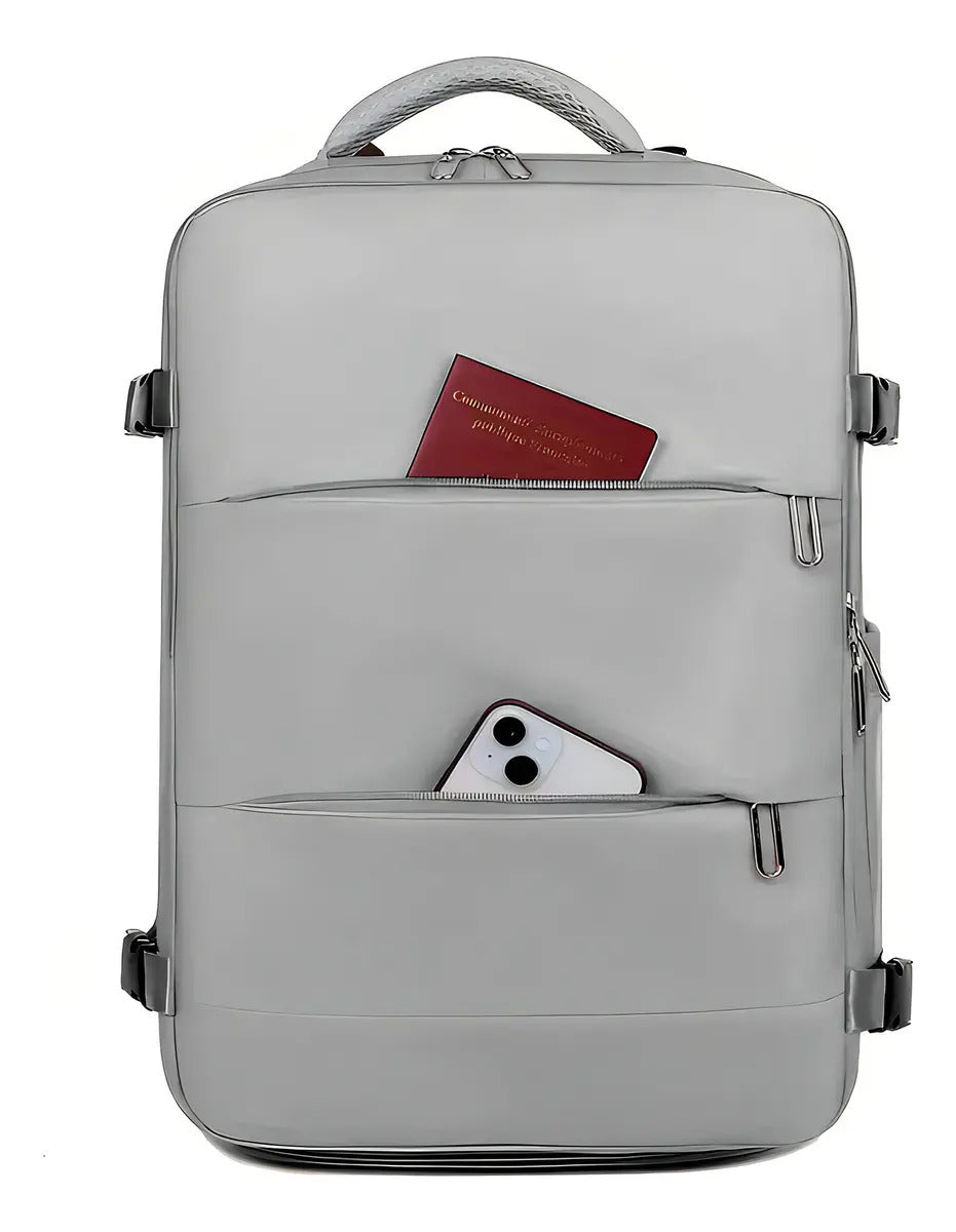 Mochila de Viaje Expandible 45L Impermeable Puerto USB Antirrobo