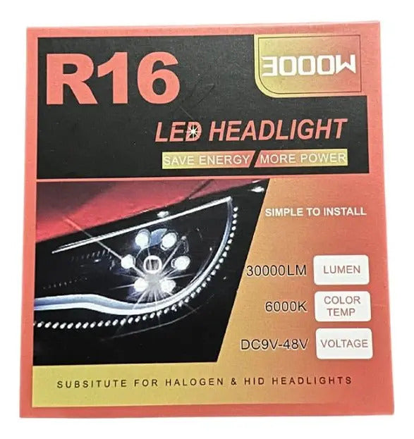 Pack x2 Ampolletas LED R16 Turbo Alta Luminosidad para Auto y Camión