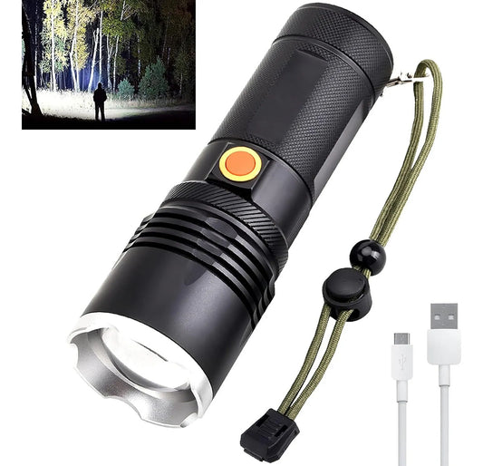 Linterna Táctica LED 20000 Lm Power Bank Zoom Type-C 1000m