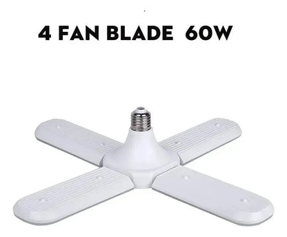 Ampolleta LED 4 Aspas Plegable 60W – Alto Brillo Blanco Frío E27 Eficiencia Clase A
