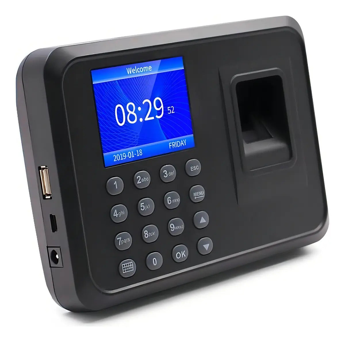 Reloj Control de Asistencia con Huella Digital y Pantalla LCD