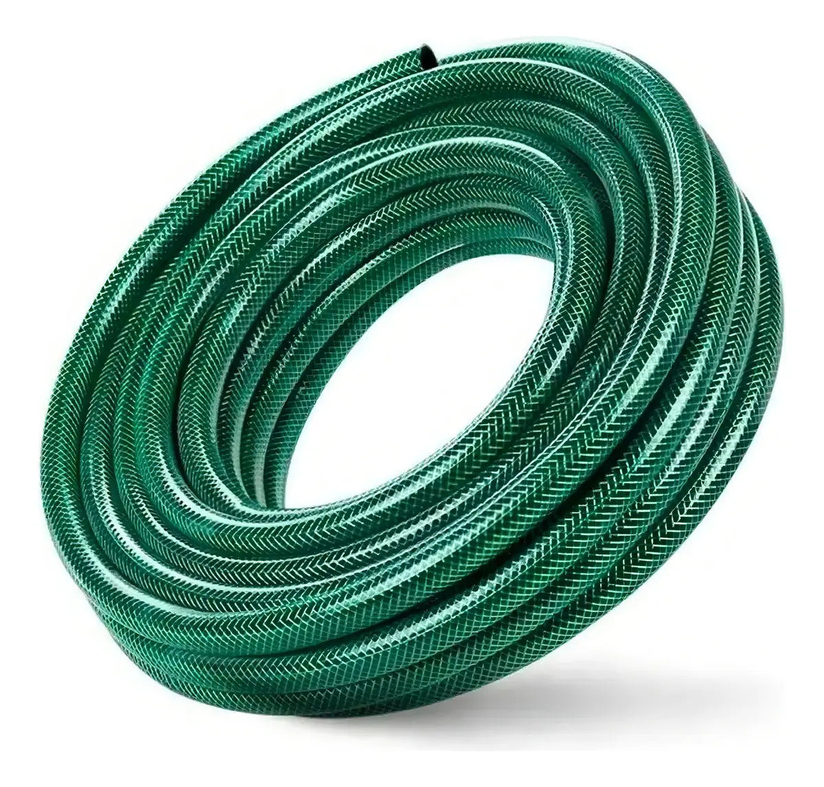Manguera PVC Reforzada 3/4" con Malla Textil – Rollo 100 Metros, 8 Bar, Verde Oscuro