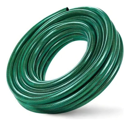 Manguera PVC Reforzada 3/4" con Malla Textil – Rollo 100 Metros, 8 Bar, Verde Oscuro