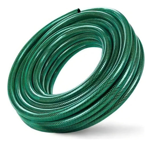 Manguera PVC Reforzada 3/4" con Malla Textil – Rollo 100 Metros, 8 Bar, Verde Oscuro